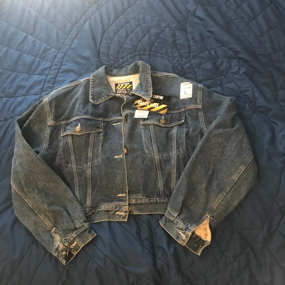 Mens NWT Denim Jacket Big Rock Canyon Rugged Wear